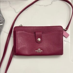 Coach Pink Crossbody Bag with Sleek Design